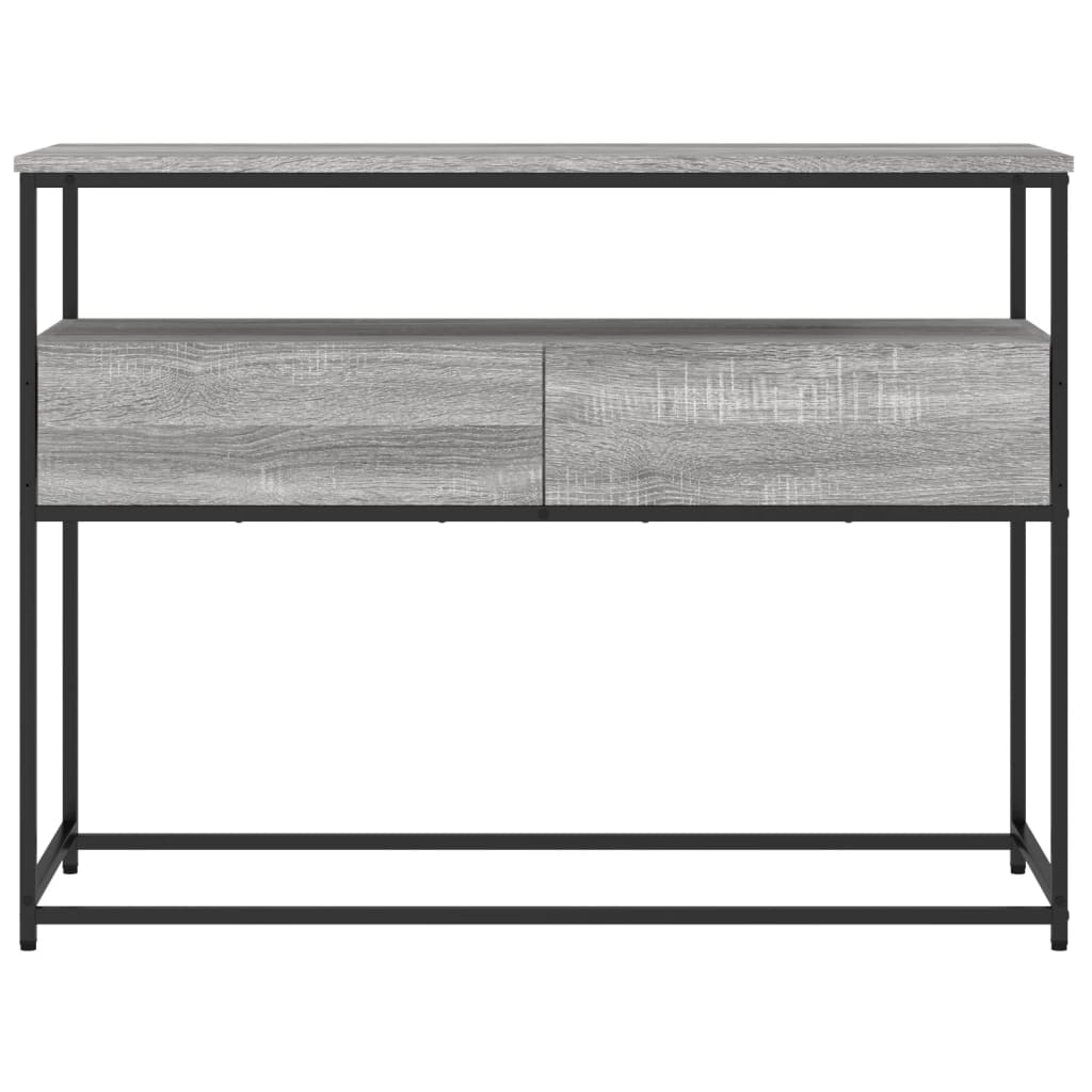 Mesa consola 100x40x75 cm derivados de madeira cinzento sonoma