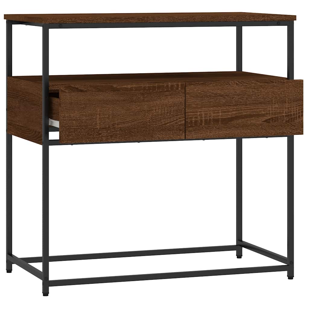 Mesa consola 75x40x75 cm derivados de madeira carvalho castanho