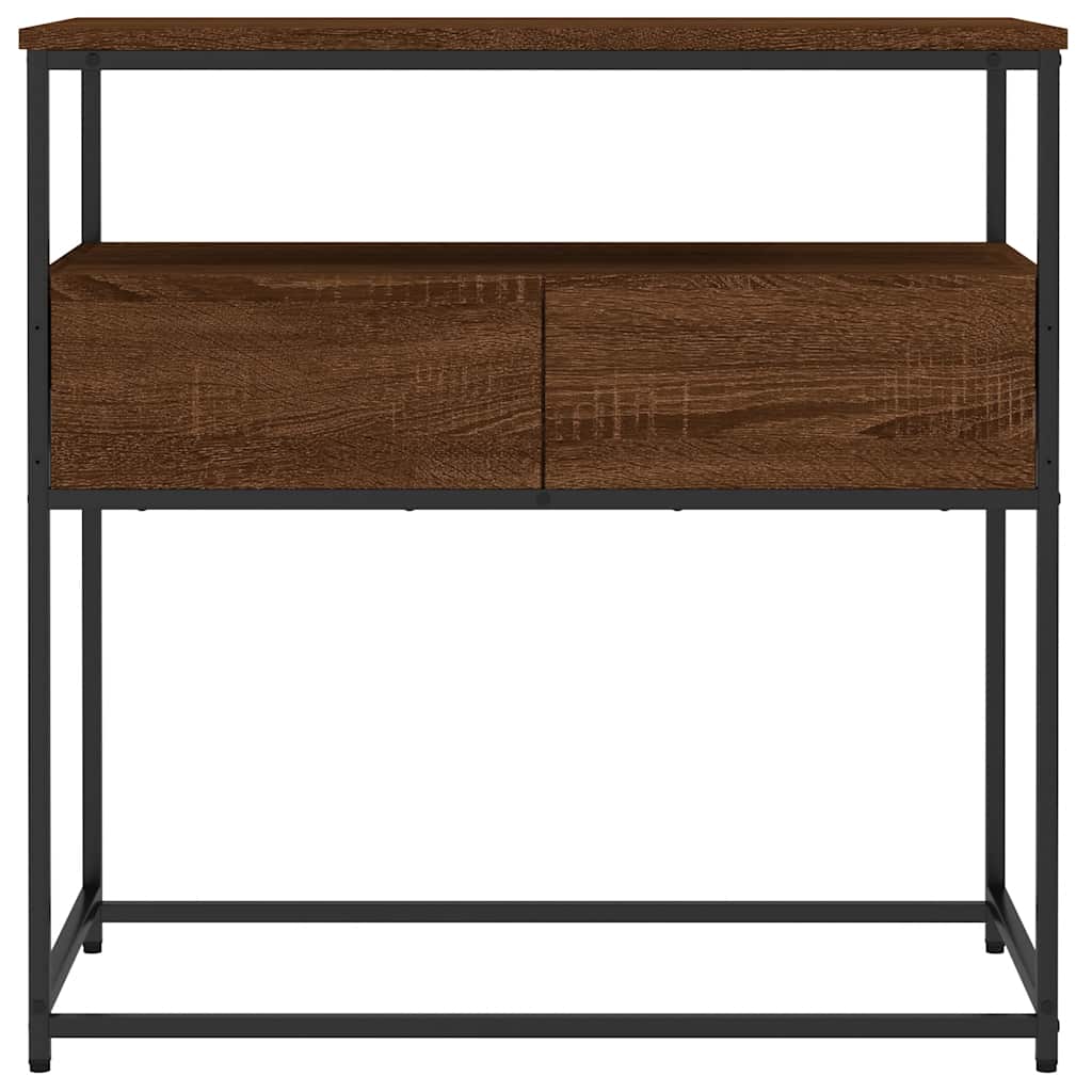 Mesa consola 75x40x75 cm derivados de madeira carvalho castanho