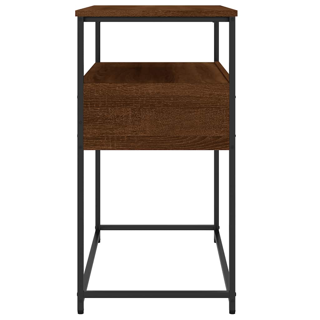 Mesa consola 75x40x75 cm derivados de madeira carvalho castanho