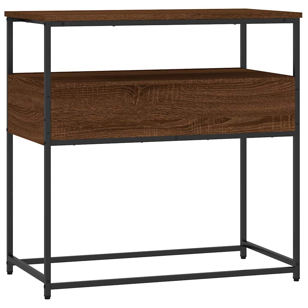Mesa consola 75x40x75 cm derivados de madeira carvalho castanho