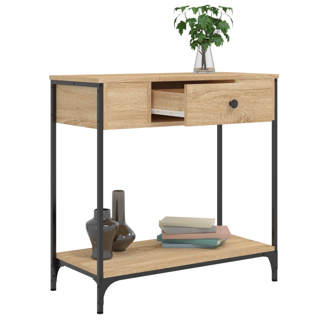 Mesa consola 75x34,5x75 cm derivados de madeira carvalho sonoma
