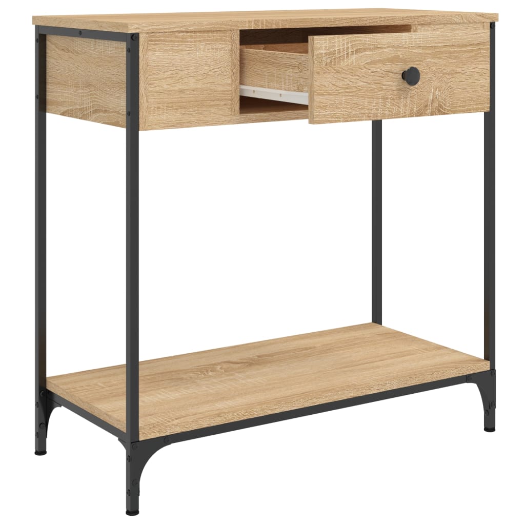 Mesa consola 75x34,5x75 cm derivados de madeira carvalho sonoma