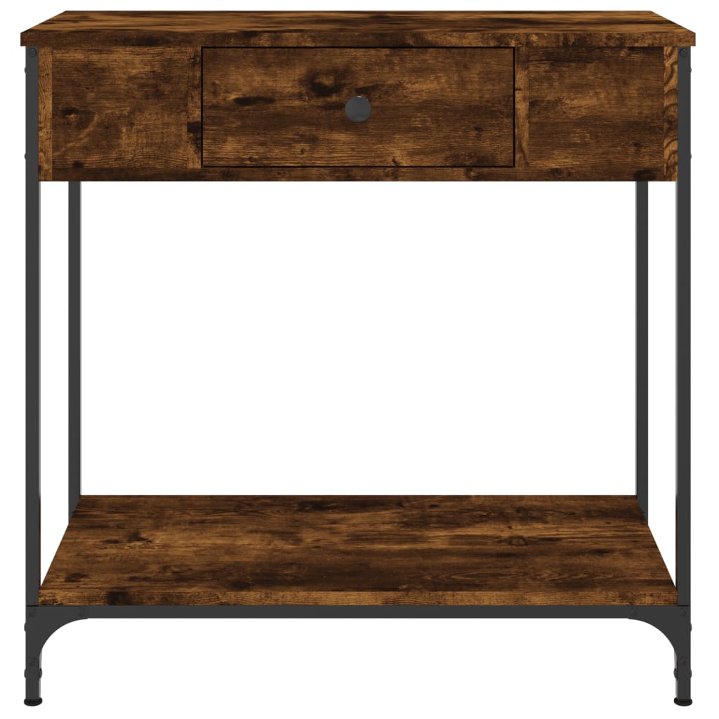 Mesa consola 75x34,5x75 cm derivados de madeira carvalho fumado