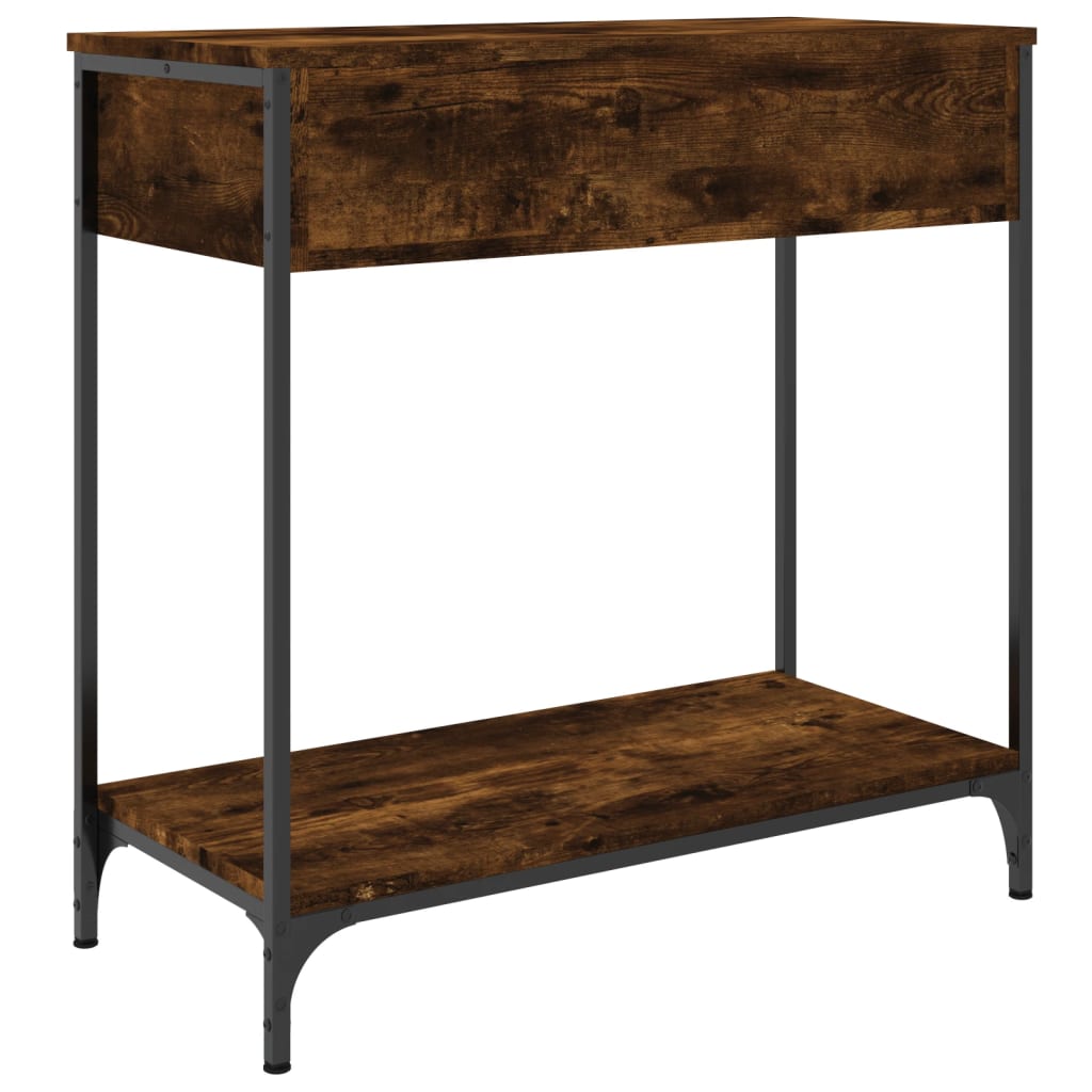 Mesa consola 75x34,5x75 cm derivados de madeira carvalho fumado