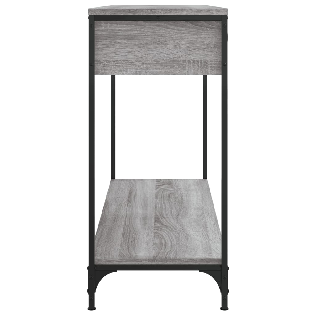 Mesa consola 100x34,5x75cm derivados de madeira cinzento sonoma
