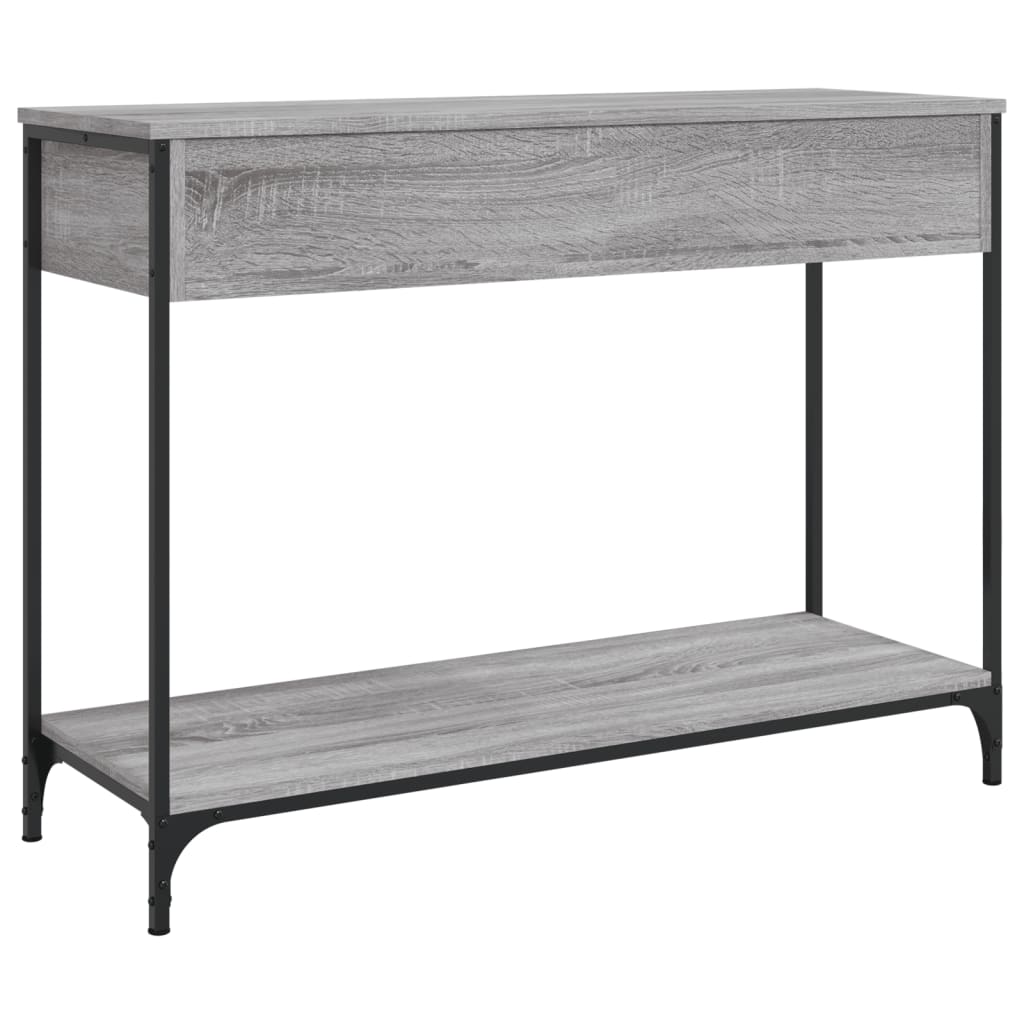 Mesa consola 100x34,5x75cm derivados de madeira cinzento sonoma