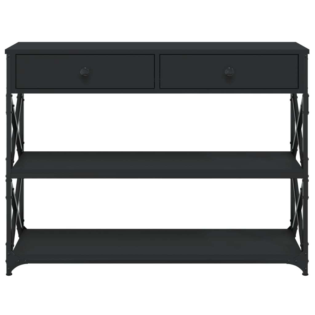 Mesa consola 100x28x75 cm derivados de madeira preto