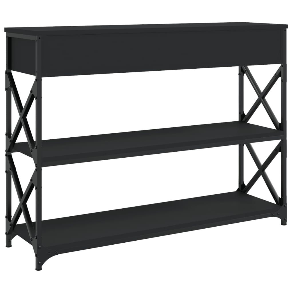 Mesa consola 100x28x75 cm derivados de madeira preto