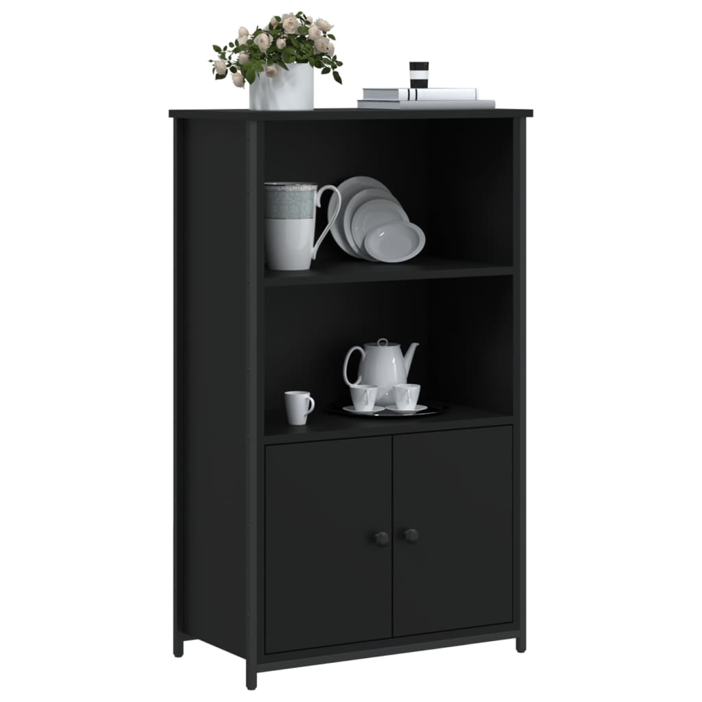 Aparador alto 62x32x103,5 cm derivados de madeira preto