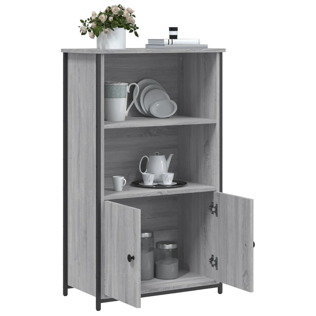 Aparador alto 62x32x103,5 cm derivados de madeira cinza sonoma