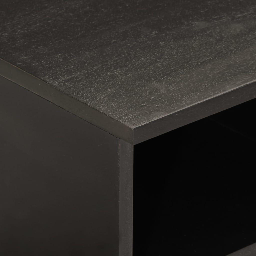 Móvel de TV 80x33x46 cm madeira de mangueira maciça preto