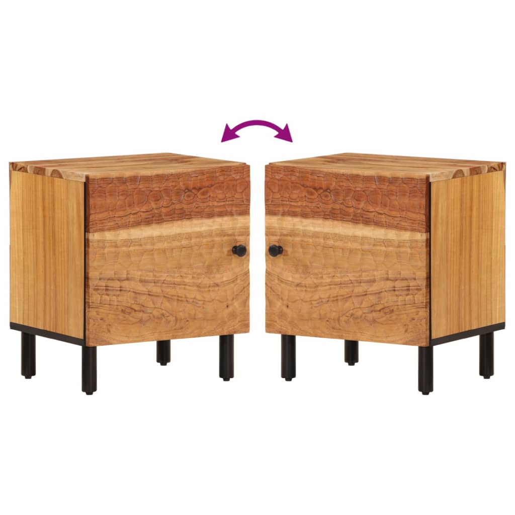 Mesas de cabeceira 2 pcs 40x33x46 cm madeira de acácia maciça
