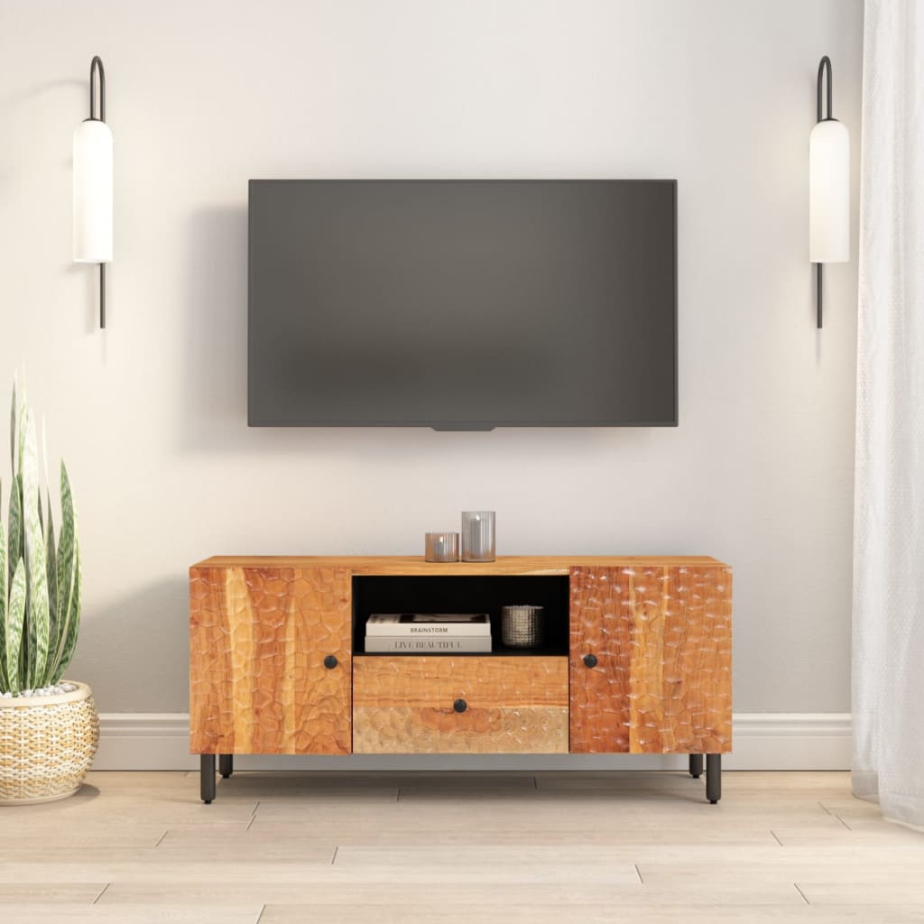 Móvel de TV 105x33x46 cm madeira de acácia maciça