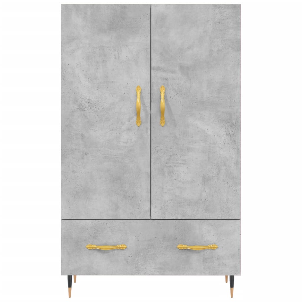 Aparador alto 69,5x31x115 cm derivados de madeira cinza-cimento