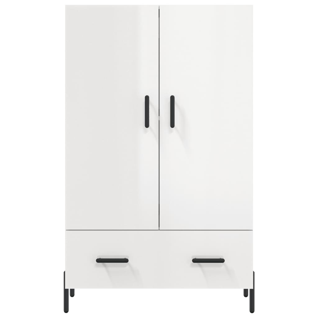 Aparador alto 69,5x31x115 cm derivados madeira branco brilhante