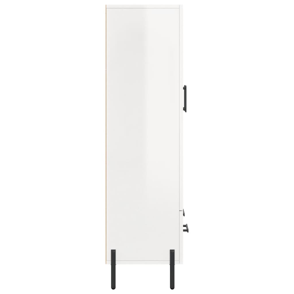 Aparador alto 69,5x31x115 cm derivados madeira branco brilhante