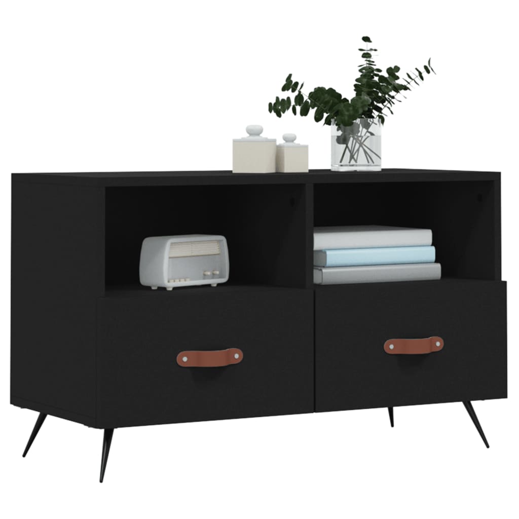 Móvel p/ TV 80x36x50 cm derivados de madeira preto