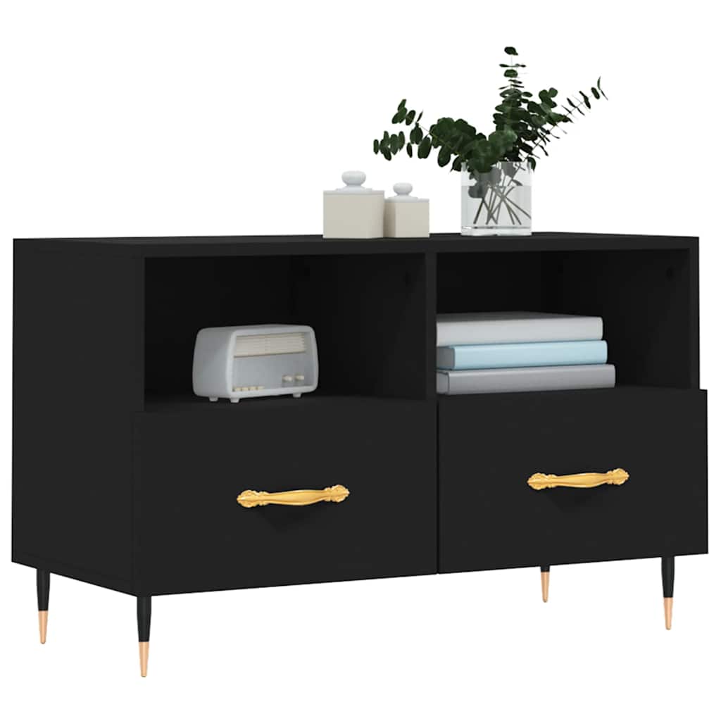 Móvel p/ TV 80x36x50 cm derivados de madeira preto