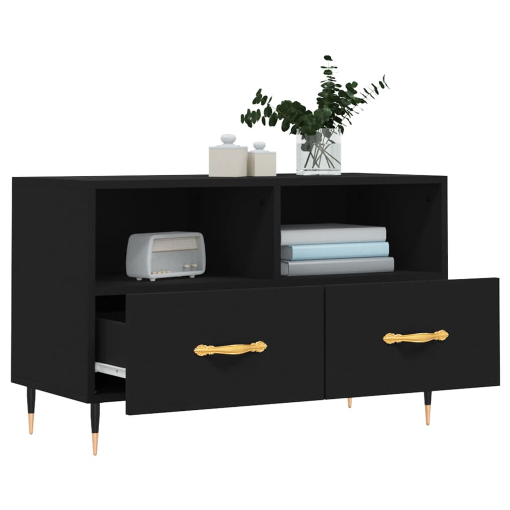 Móvel p/ TV 80x36x50 cm derivados de madeira preto