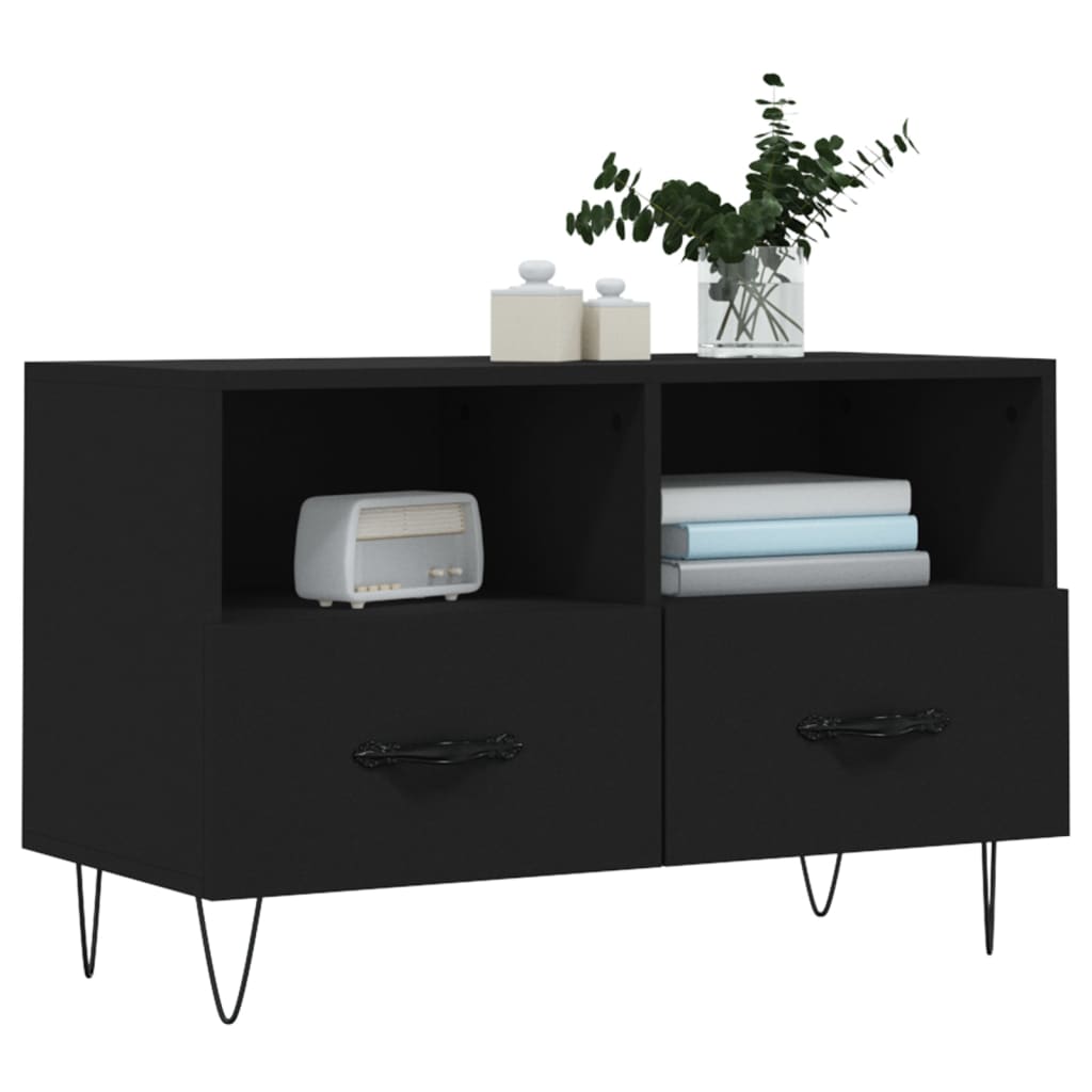 Móvel p/ TV 80x36x50 cm derivados de madeira preto