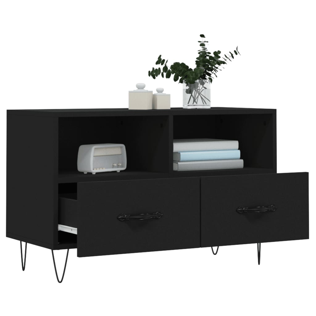Móvel p/ TV 80x36x50 cm derivados de madeira preto