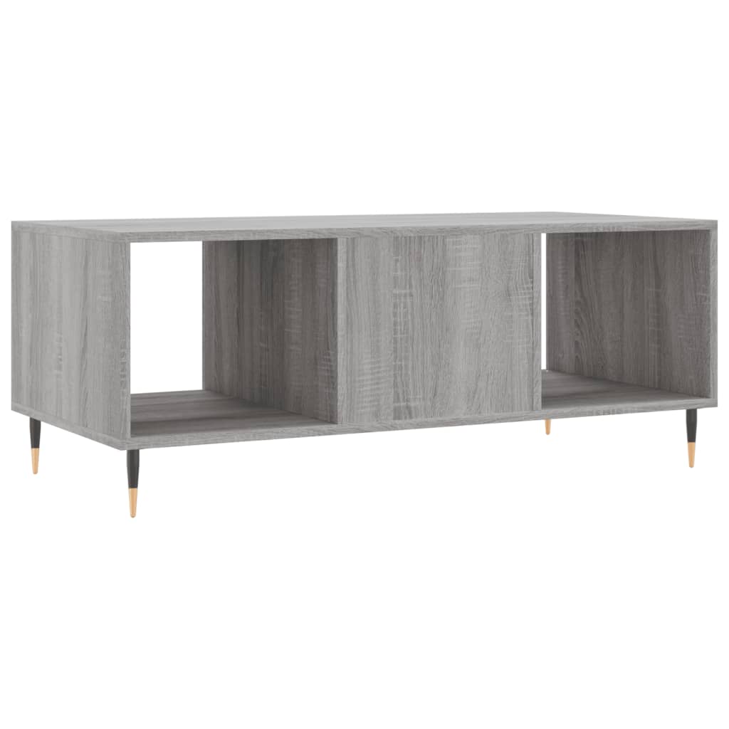 Mesa de centro 102x50x40cm derivados de madeira cinzento sonoma