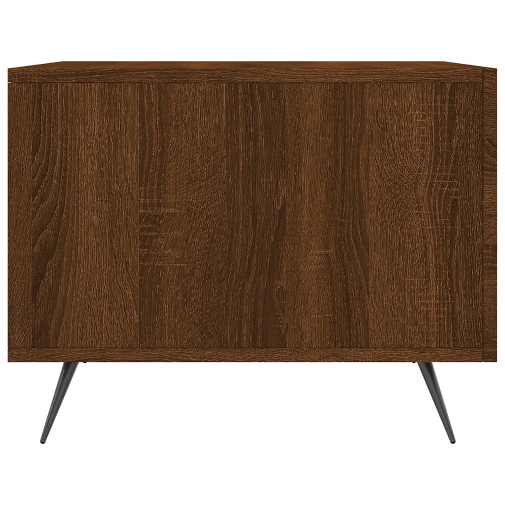 Mesa centro 2 pcs 50x50x40 cm madeira proc. carvalho castanho