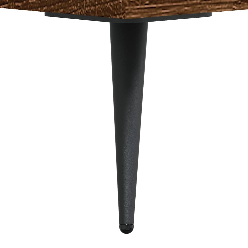 Mesa centro 2 pcs 50x50x40 cm madeira proc. carvalho castanho