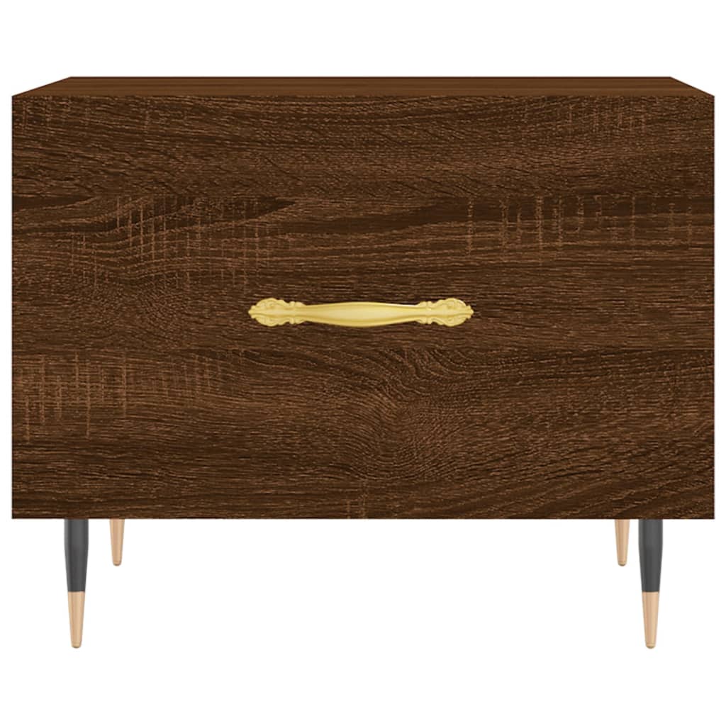 Mesa de centro 50x50x40 cm derivados madeira carvalho castanho