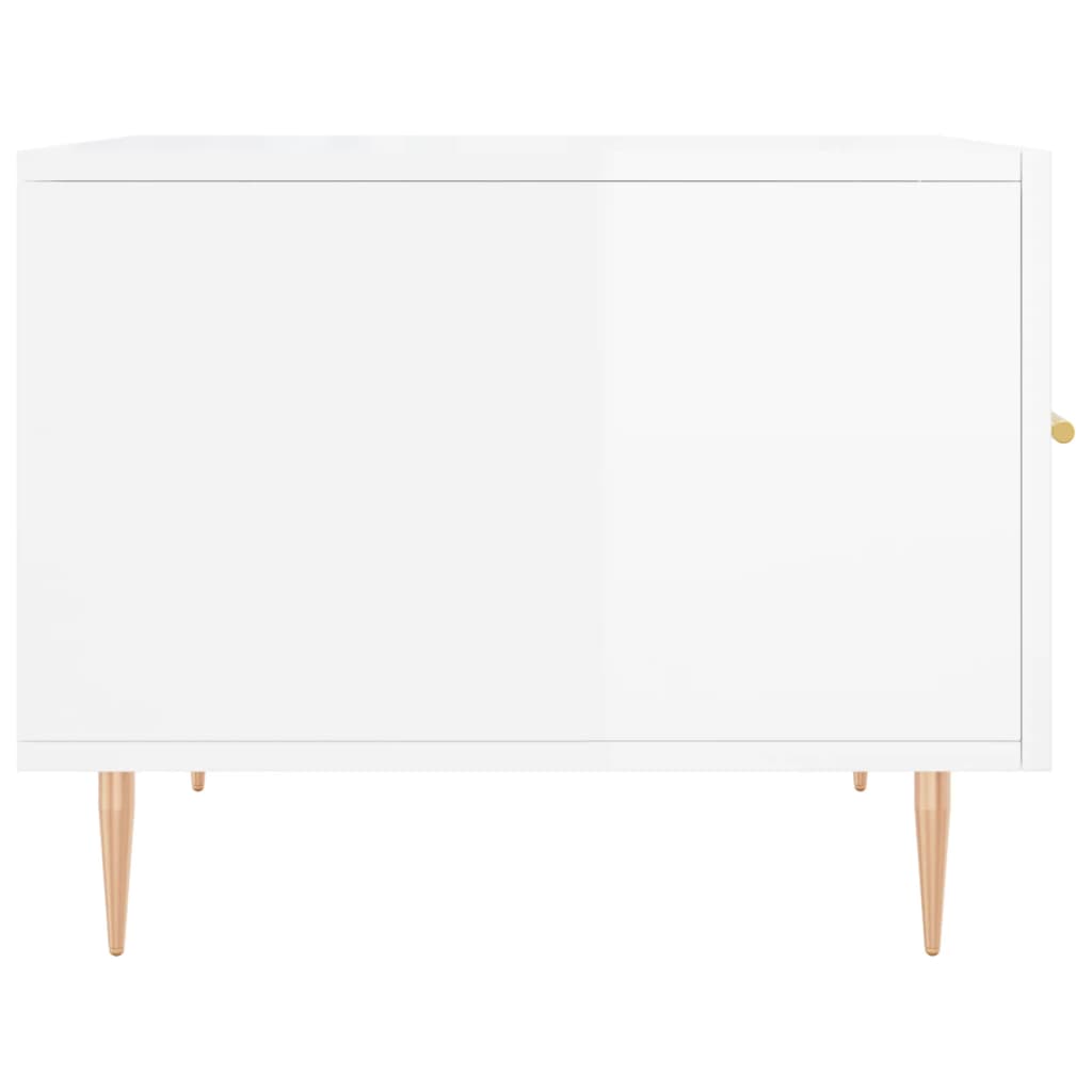 Mesas de centro 2 pcs 50x50x40 cm branco brilhante