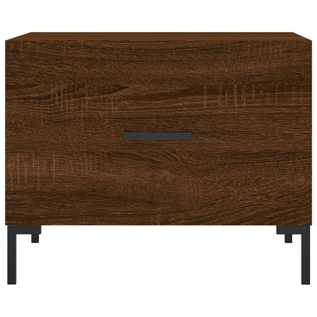 Mesa de centro 50x50x40 cm derivados madeira carvalho castanho