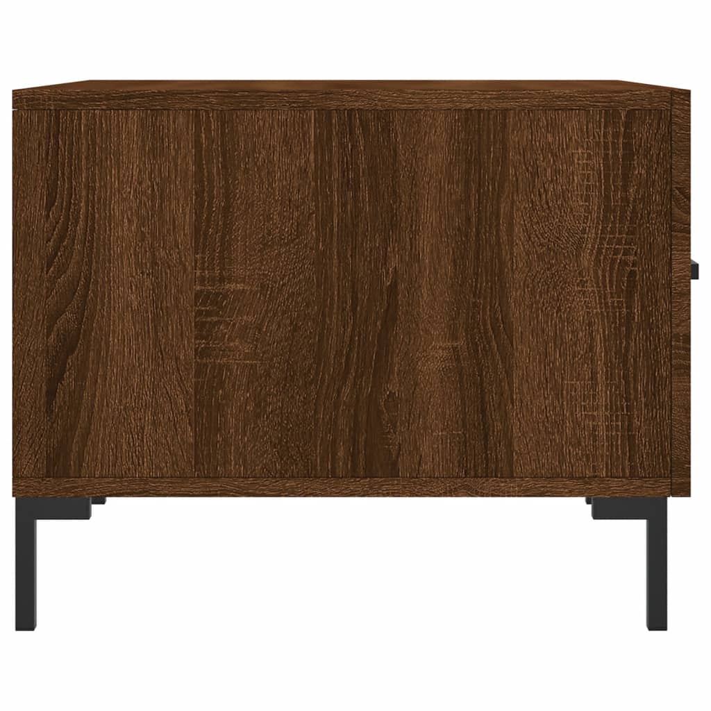 Mesa centro 2 pcs 50x50x40 cm madeira proc. carvalho castanho