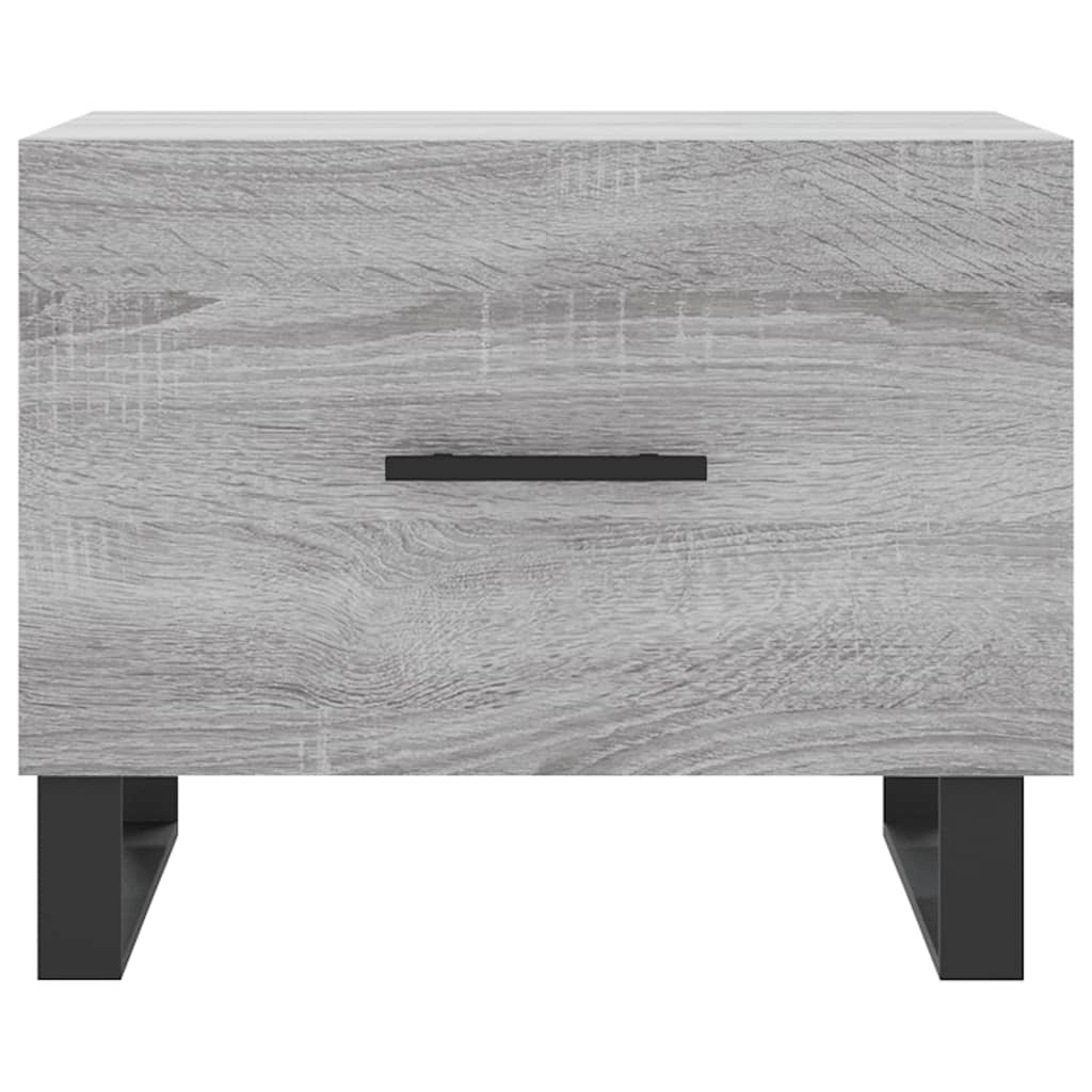 Mesas de centro 2 pcs 50x50x40 cm madeira proc. sonoma cinza