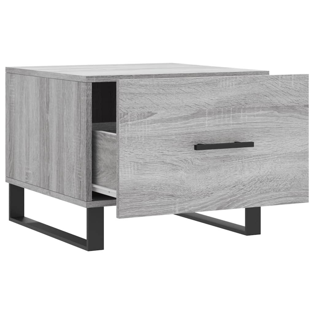 Mesas de centro 2 pcs 50x50x40 cm madeira proc. sonoma cinza