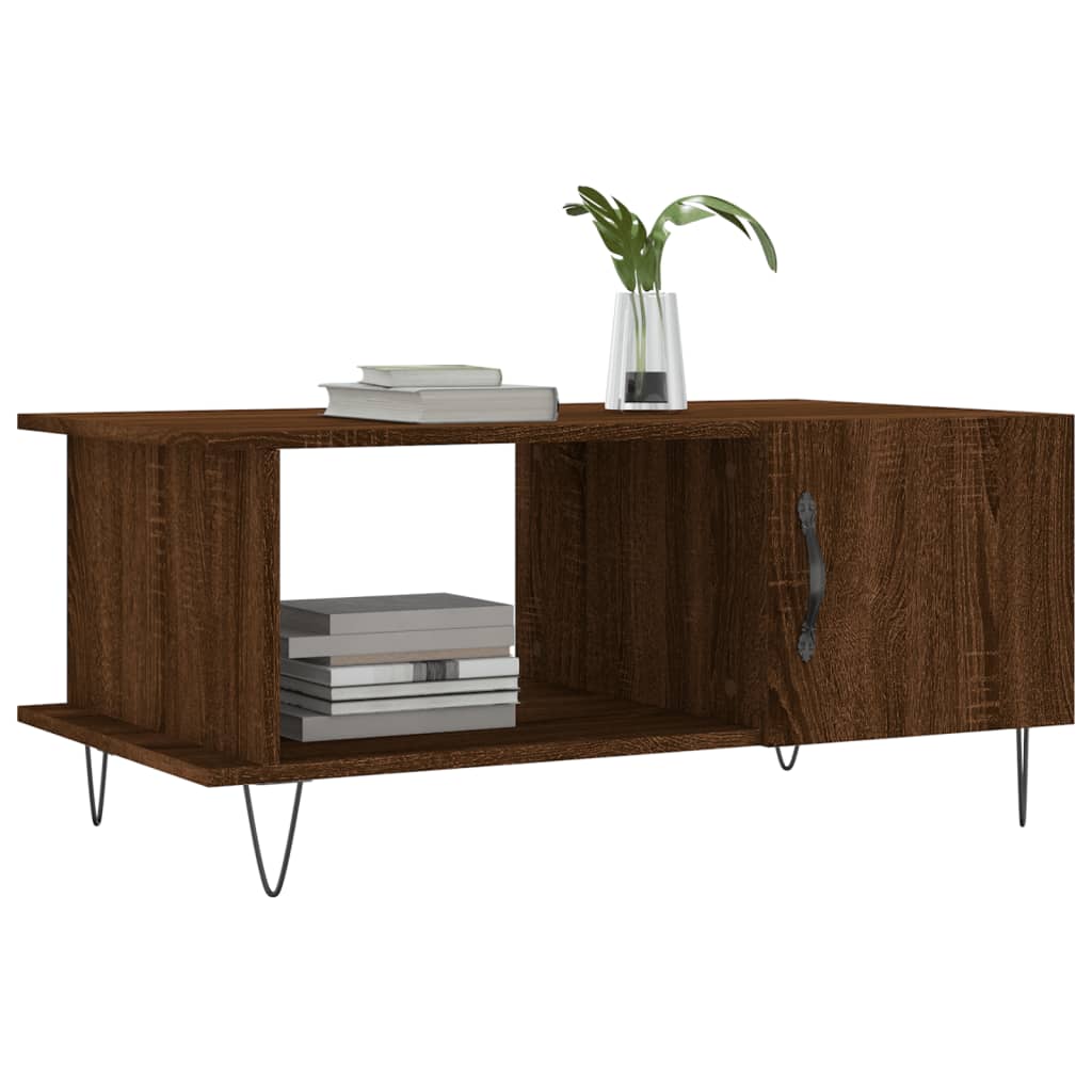 Mesa centro 90x50x40 cm derivados de madeira carvalho castanho
