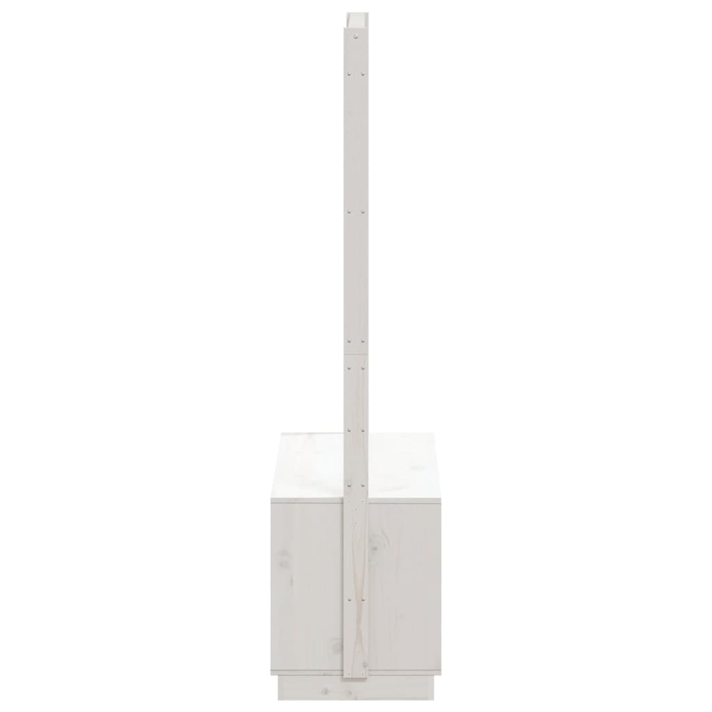 Bengaleiro c/ sapateira 113x40x157,5 cm pinho maciço branco