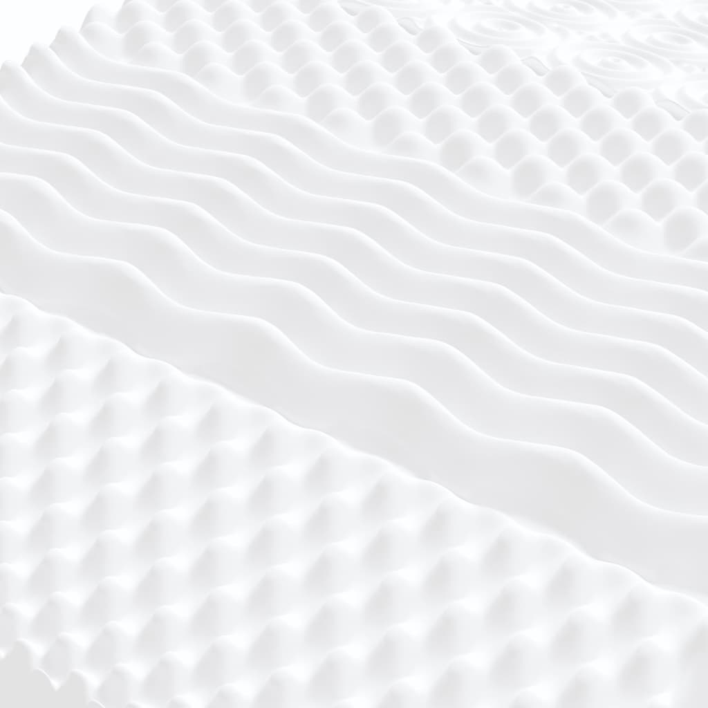 Colchão de espuma 160x200 cm 7 zonas dureza 20 ILD branco