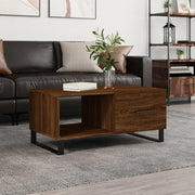 Mesa centro 90x50x40 cm derivados de madeira carvalho castanho