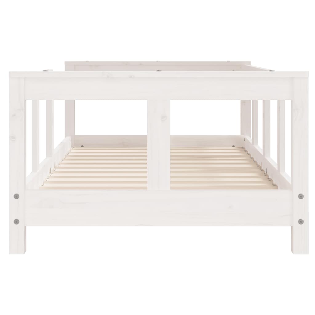 Estrutura de cama infantil 70x140 cm pinho maciço branco