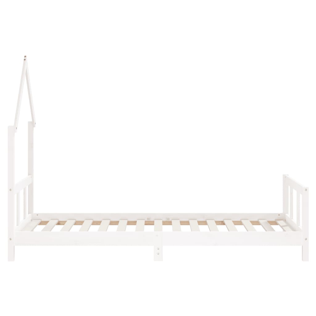 Estrutura de cama infantil 90x190 cm pinho maciço branco