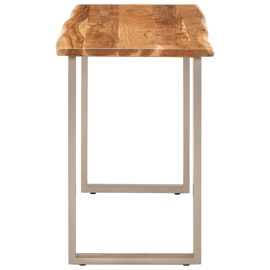 Mesa de jantar 110x50x76 cm madeira de acácia maciça