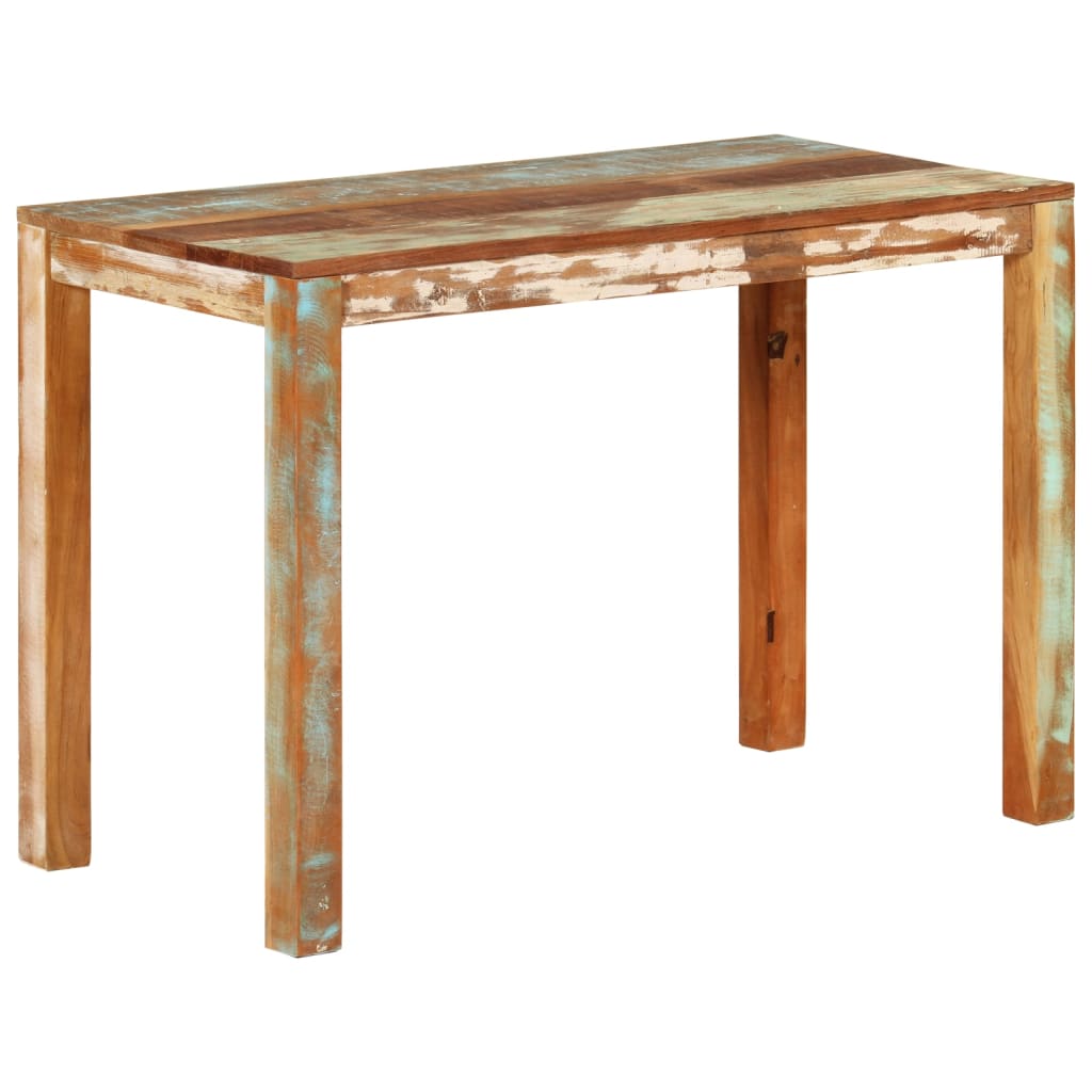 Mesa de jantar 110x55x76 cm madeira recuperada maciça