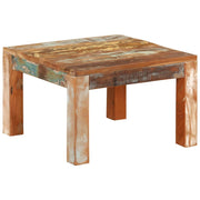 Mesa de centro 55x55x35 cm madeira recuperada maciça