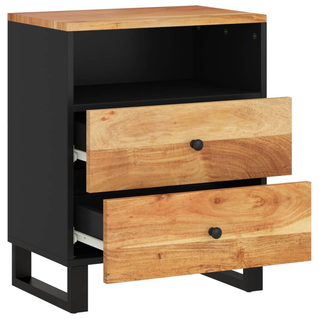 Mesa de cabeceira 50x33x62 cm acácia maciça/derivados madeira