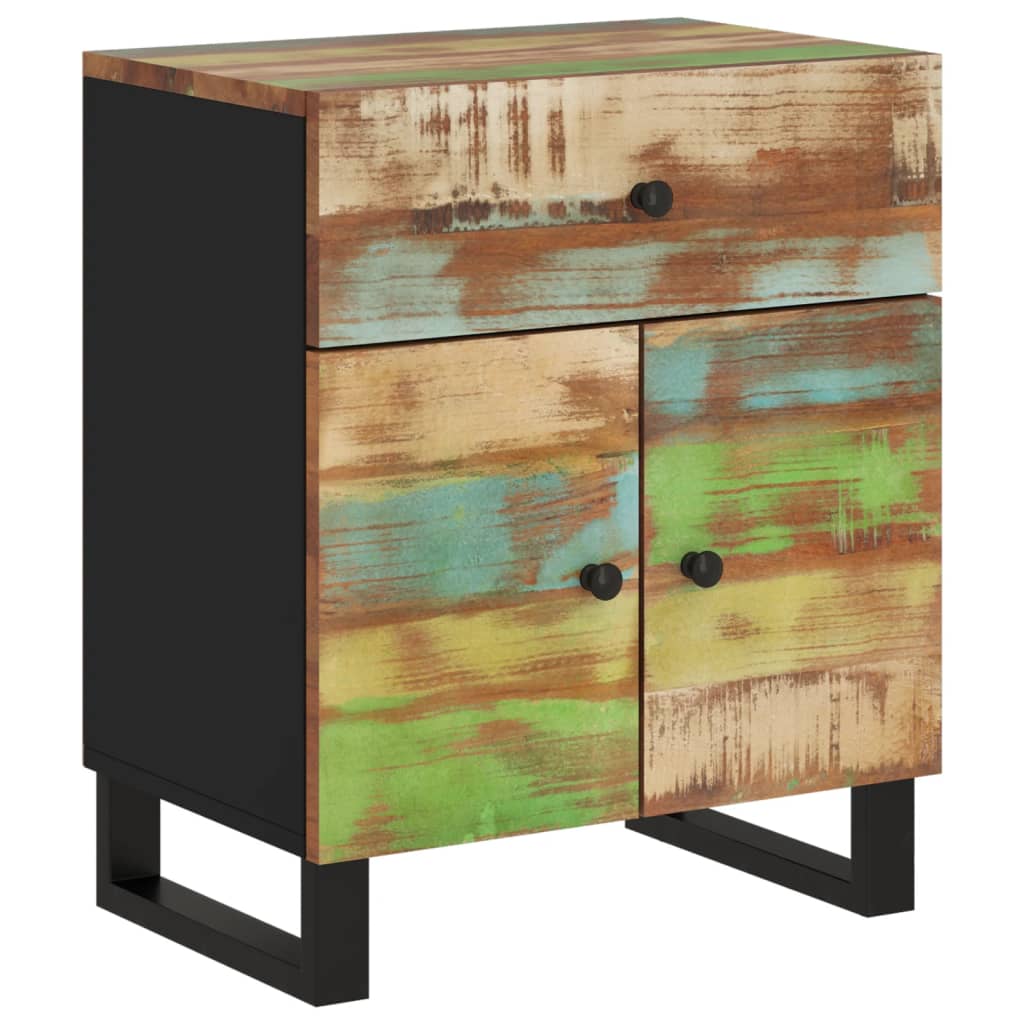 Mesa cabeceira 50x33x60 cm madeira recuperada maciça/derivados