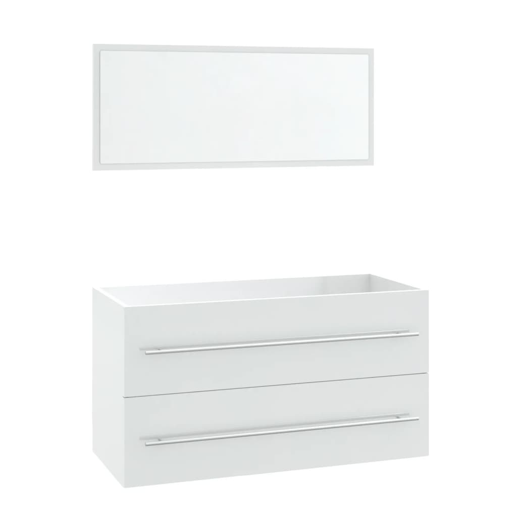 3 pcs conjunto de móveis de casa de banho branco