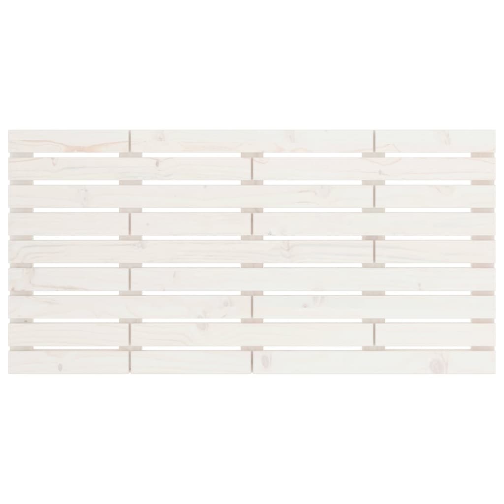 Cabeceira de parede 140x3x60 cm madeira de pinho maciça branco