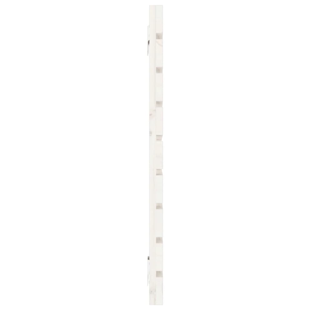 Cabeceira de parede 140x3x60 cm madeira de pinho maciça branco