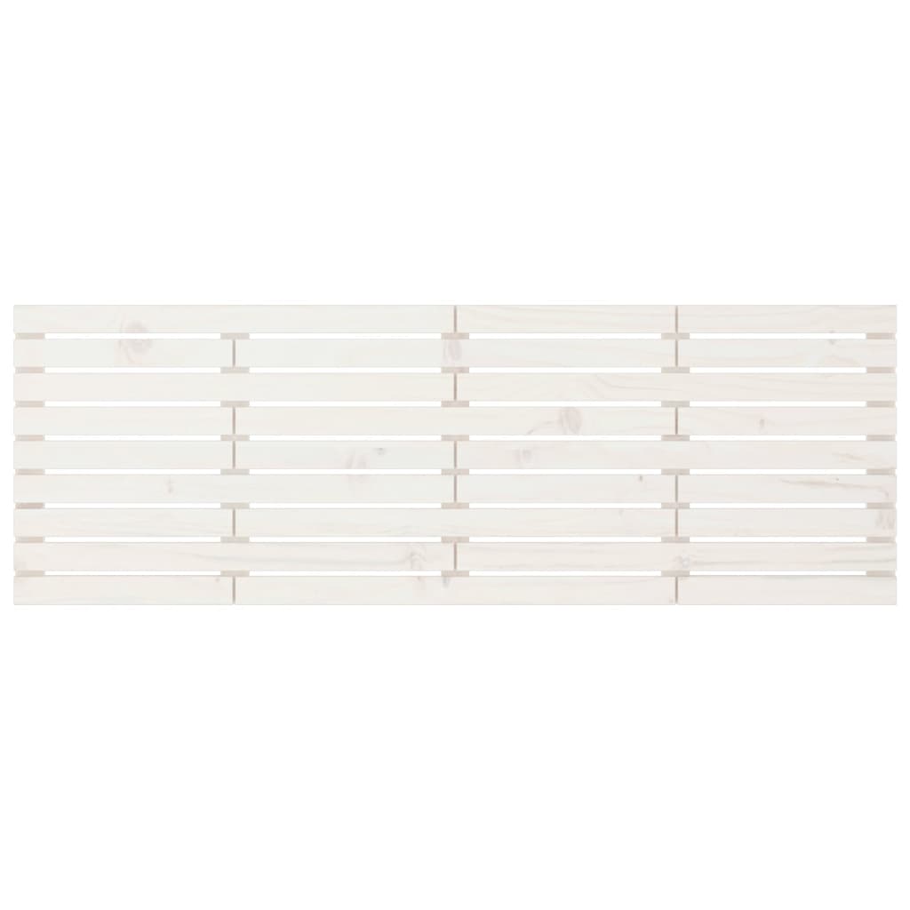 Cabeceira de parede 140x3x60 cm madeira de pinho maciça branco